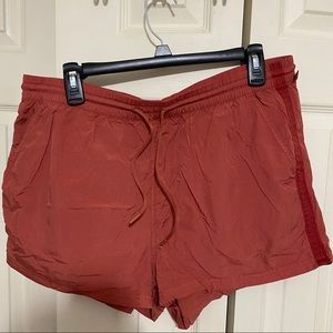 Pink athleta shorts. Windbreaker material